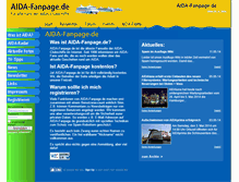 Tablet Screenshot of aida-fanpage.de